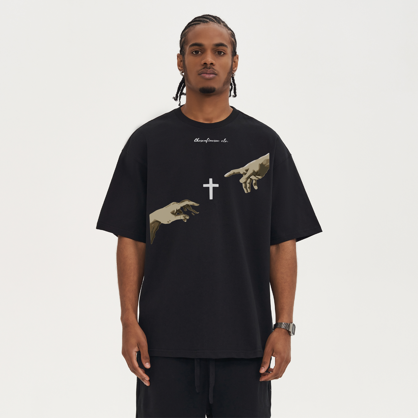 GOD HANDS - OVERSIZED TEE BLACK