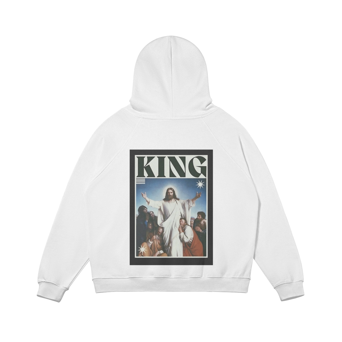 KING WHITE - OVERSIZED HOODIE