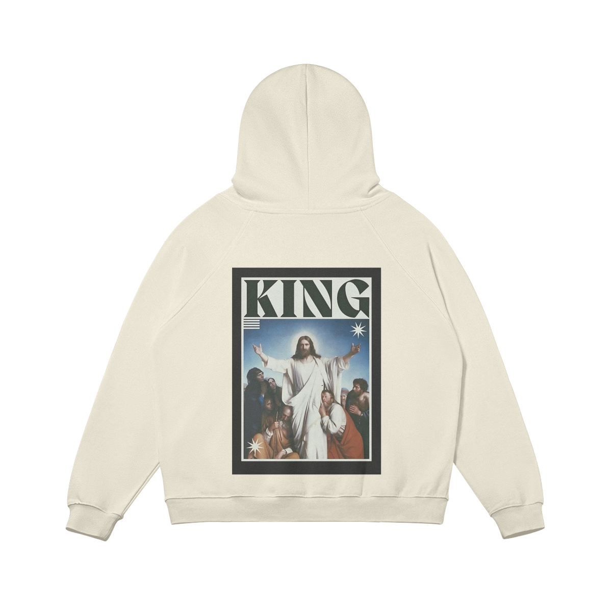 KING WHITE - OVERSIZED HOODIE