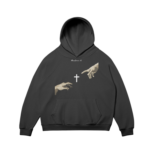 GOD HANDS - OVERSIZED HOODIE BLACK