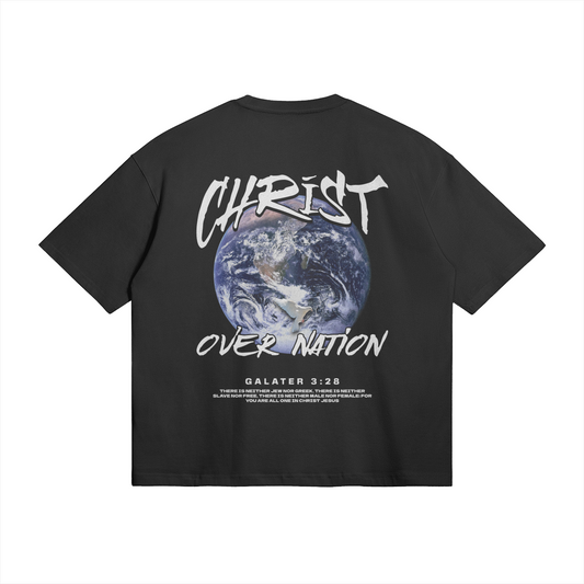 CHRIST OVER NATION - OVERSIZED TEE