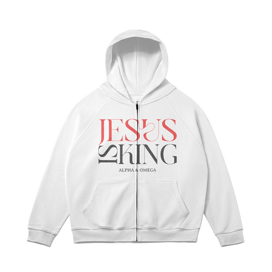 JESUS IS KING - OVERSIZED ZIPPER